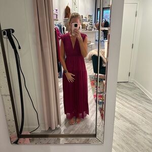 Beautiful Karina Grimaldi pink sparkled dress